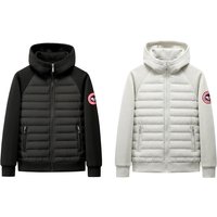 Unisex Black Canada Goose- Casual Hooded Solid Colour Splicing Lightweight Jacket - 5 Sizes & 2 Colours | Wowcher