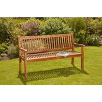 Acacia Wood 3-Seater Garden Bench - Weather-Resistant Outdoor Seating | Wowcher