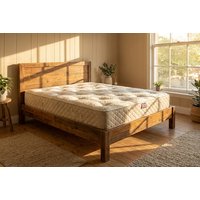 Ottoman Divan Bed Double - 4-Drawer Storage, Premium Fabric & Wool Sprung Mattress | Wowcher