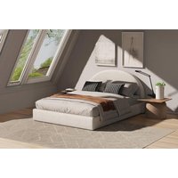 EARLY BIRD! Modern Boucle Bed Frame & Base with Curved Headboard - Double or King | Wowcher