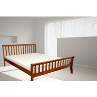 Milan Traditional Solid Dark Wood Bed Frame - Double or King Size | Wowcher