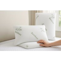 Bamboo Memory Foam Pillow - Orthopaedic Support, Anti-Bacterial, Standard Size | Wowcher