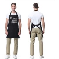 Funny Cotton Cooking Apron with 2 Pockets - Adjustable, Breathable, Unisex | Wowcher