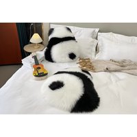 Plush Panda Imitation Wool Cushion or Pillow - Ultra-Soft, Versatile Panda Decor, 52cm x 53cm | Wowcher