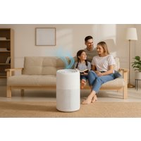 Modern White Air Purifier for Home - Energy-Efficient, Dual Purification, Minimalist Design | Wowcher