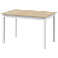 Solid Pine Farmhouse Dining Table - Rustic 4-Seater, Natural Wood, 120x75cm | Wowcher