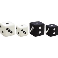 Scandinavian Dice Design Plush Wooden Stool - 4 Options | Wowcher