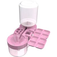 ABS Plastic Paint Palette & Paintbrush Cleaning Device - 5-in-1 Artist Organiser, 4 Colours | Wowcher