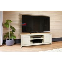 Modern Cream TV Cabinet - 2-Door Storage, Contemporary Bedroom Furniture, Durable Finish | Wowcher