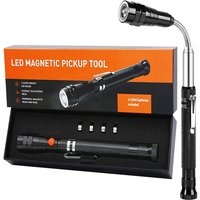 360° Rotating Telescoping LED Magnetic Pickup Light Tool - Flexible, Hands-Free Torch | Wowcher
