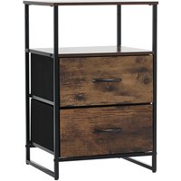 Medieval- Storage Cabinet with 2 Drawers and Open Shelf | Wowcher