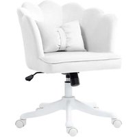 Velvet Ergonomic Office Chair - Adjustable Petal Back, 120kg Capacity, Plush Upholstery | Wowcher