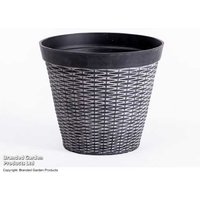 Rattan Style Planter - Lightweight, Durable, Eco-Friendly (1 or 2 Pack) | Wowcher