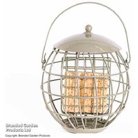 Squirrel-Proof Suet Bird Feeder - Durable Steel, Wildlife-Friendly, Sage Green | Wowcher