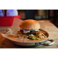 Speciality Burger & Fries with Prosecco - Rox Burger, Greenwich | Things To Do