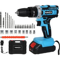 Traderight 21V Cordless Drill Driver & Screwdriver Kit With Batteries, 30-Piece Accessory Set & Case | Wowcher