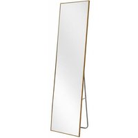 Modern Slim Frame Full-Length Mirror with HD Glass - Gold Frame | Wowcher