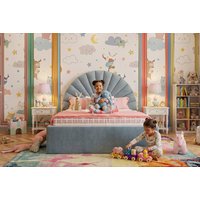 Sweet Dreams Upholstered Kids Bed - 3 Sizes & 10 Colours | Wowcher