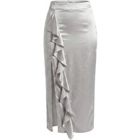 Women's Urban Bliss Satin Ruffle Side-Split Midaxi Skirt, UK8 | Wowcher