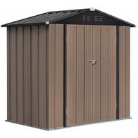 6ft x 4ft Galvanised Steel Lockable Apex Metal Shed | Wowcher