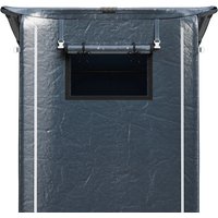 Dark Grey Outdoor Storage Shelter with Steel Frame & Window | Wowcher