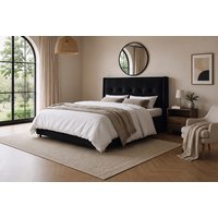 Artemis King Size Velvet-Finish Ottoman Bed with Cushioned Headboard | Wowcher