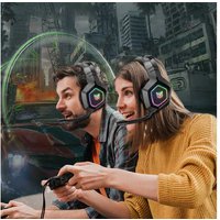 Wireless RGB Over-Ear Gaming Headphones with Bluetooth 5.3 and 50mm Drivers | Wowcher