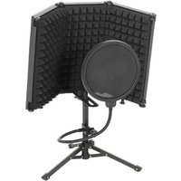Studio Microphone Isolation Shield Set - Portable Noise Reduction, Pop Filter, Adjustable Stand for Pro Audio Recording | Wowcher