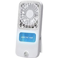 USB Powered Arctic Air Handheld Mini Air Cooler - 3-Speed Portable Fan, Quiet Operation, Evaporative Cooling, Kickstand & USB Power | Wowcher