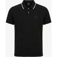 Armani Exchange Classic Cotton Polo Shirt in Black | Wowcher