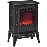 Freestanding Electric Fireplace Stove Heater With Adjustable Flame Effect, 1000W/2000W | Wowcher