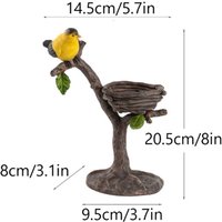 Bird's Nest Resin Candle Holder - Vintage Table Decor Ornament | Wowcher