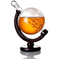 Crystal Glass 30oz Whiskey Globe Decanter - Premium Barware Tableware, Scratch-Resistant, Gift-Ready | Wowcher