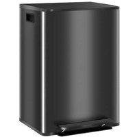 60L Dual-Compartment Stainless Steel Kitchen Recycling Bin - Soft-Close, Large Capacity, Odour Control | Wowcher