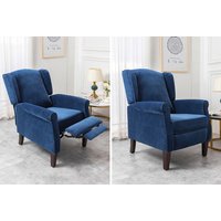 Althrope Wing Back Fabric Button Recliner Chair - 5 Colours | Wowcher