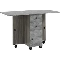 Oak Extendable Drop Leaf Dining Table with Storage - Space-Saving 6-Seater Classic | Wowcher