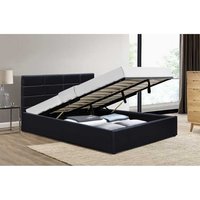 PRICE DROP! Elegant Faux Leather Ottoman Bed Frame - Modern Storage Base | Wowcher