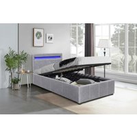 PRICE DROP! Prado Ottoman Bed Frame with LED, Storage & Sturdy Modern Base | Wowcher