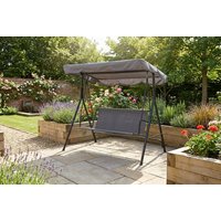 3-Seater Garden Swing Chair with Cushions and Adjustable Canopy | Wowcher
