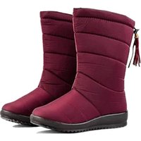 UK 6.5 / RED: Women's waterproof snow boots | Wowcher