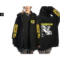 Unisex 3XL / STYLE F: An anime Chainsaw Man zip up hoodie | Wowcher