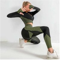 Women's Size M: Olive Green&Black - 3pcs Ladies' Gym Activewear Selections | Wowcher