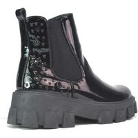Black Women's Faux Leather Slip-On Chelsea Ankle Boots - Durable, Casual, Versatile Footwear | Wowcher