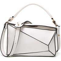 Black Designer Vegan Leather Tote Satchel - Adjustable Strap, Spacious Compartment, 4 Colours | Wowcher
