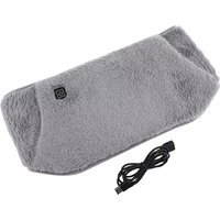 Unisex Black 2-in-1 Portable Electric Heating Pad Belt & Hand Warmer - Soft Crystal Velvet, Adjustable, USB-Powered | Wowcher
