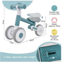 PRICE DROP! Baby Balance Bike Toddler Walker - Ages 1-3, Adjustable, Indoor/Outdoor Ride-On Toy | Wowcher