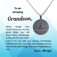 Personalised Stainless Steel Tree of Life Pendant Necklace for Grandson - Hypoallergenic, Gift-Ready | Wowcher
