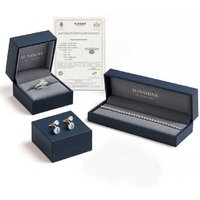1.00 Carat Moissanite Diamond Halo Stud Earrings - D Colour, VVS1 Clarity, 925 Sterling Silver, Hypoallergenic | Wowcher