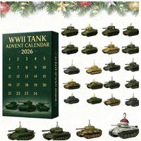 WWII Tank Toy Advent Calendar - 24 Collectible Surprises for Kids & History Buffs | Wowcher
