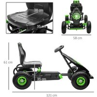 Kids Outdoor Pedal Go Kart - Adjustable Seat, Inflatable Tyres, Ages 5-12, Active Outdoor Toy | Wowcher